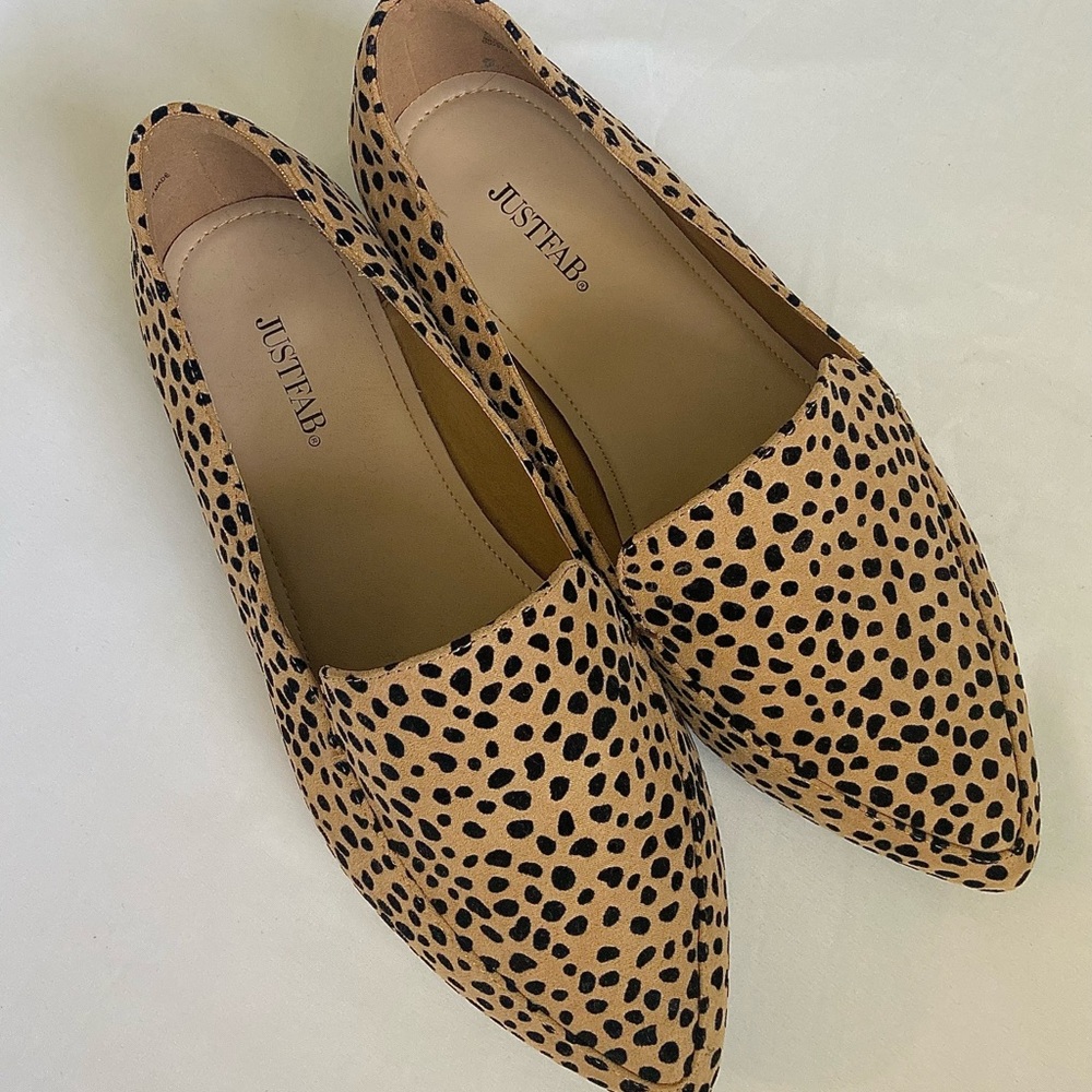 Cheetah print loafers size 10